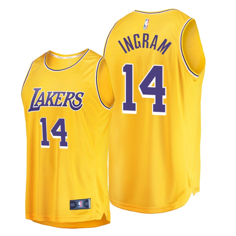 Men's Los Angeles Lakers Brandon Ingram #14 NBA Replica Icon Edition Gold Basketball Jersey HJC1683UN